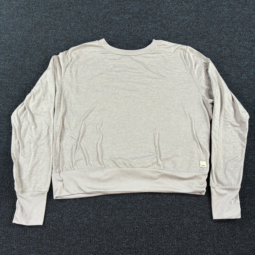 Vuori Daydream Crew Womens Large Gray Heather Long Sleeve Stretch Athletic VW133